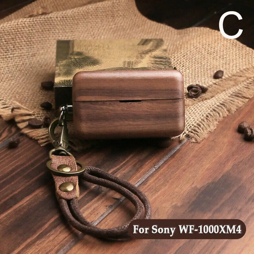 Чехол для наушников Sony деревянный ящик защитный чехол Bluetooth со шнурком WF-1000XM5