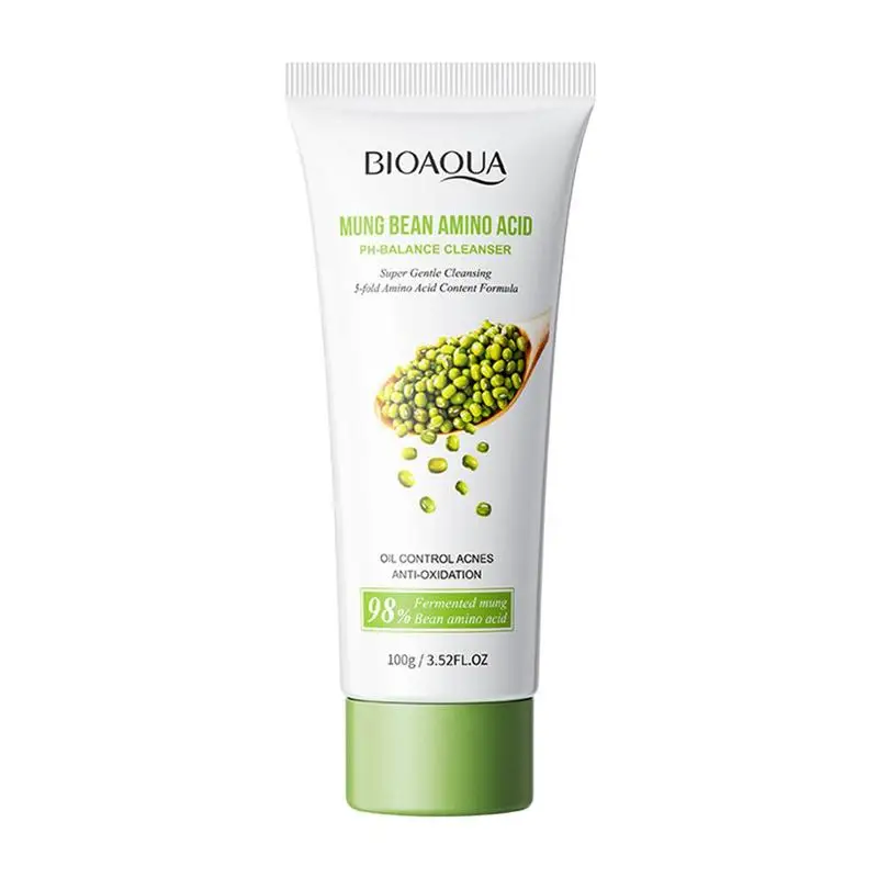 

Mung Bean Face Wash Amino Acid Gentle Calming Cleanser 3.52fl Oz Oil Control Nourishing PH-balance Face Wash Sensitive Skin
