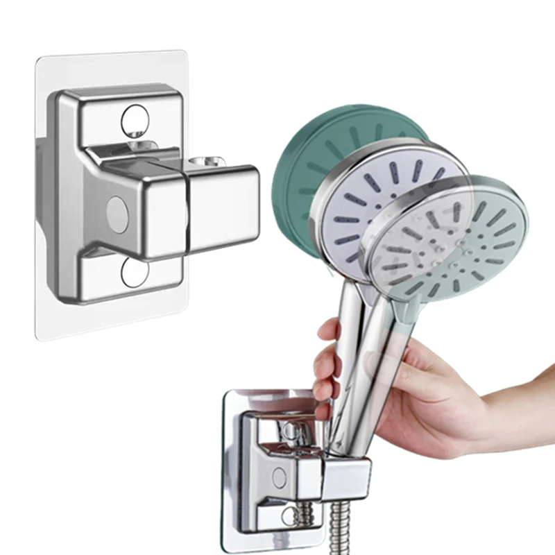 

Bathroom Accessories Self-adhesive Shower Head Holder Adjustable Punch Free Shower Head Stand Bracket Wall Mounted Hose Holder