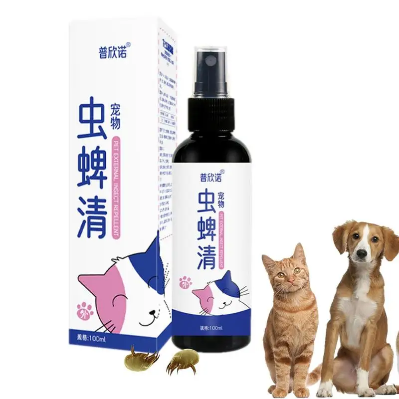 

100ml Pet Spray Repel Fleas Lice TreatmentMist Natural Flea Care Tick Control Spray Quick Pet Fleas Repellent Cats Flea Killer
