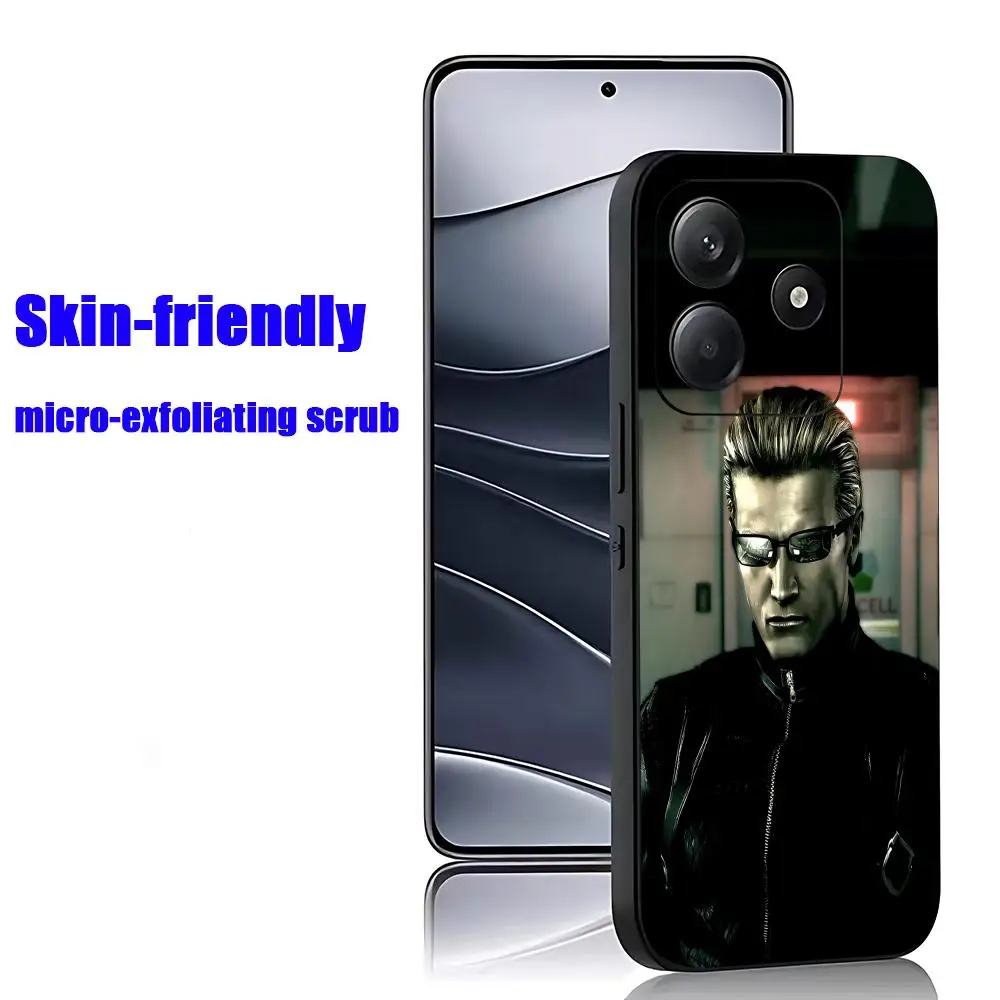 Фото Чехол для телефона Cool Man Wesker RE Game для Xiaomi Redmi Note 17 15 14 13 12 11 Pro Plus S 5G 14C A3, мягкий черный чехол. №4