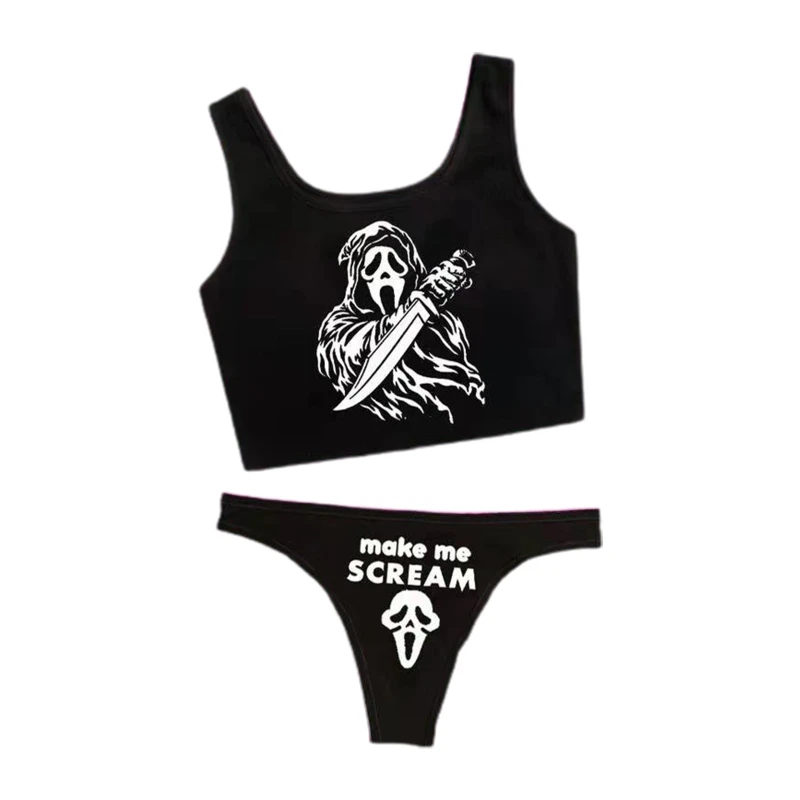 

The Classic Skeleton Print Ladies Swimsuits Beachwear Women's Bikini Set Summer Swimwear