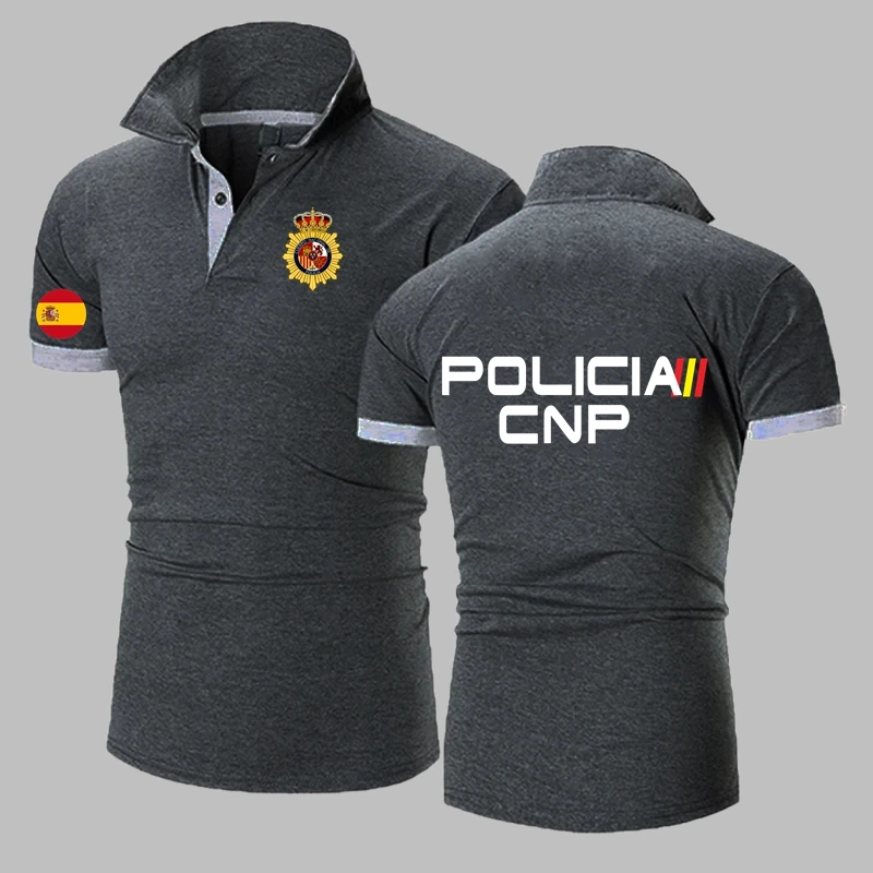 2025 Испания Polices Espana Policiaes Национальная рубашка поло Cnp Uip Upr Anti Riot Swat Geo Goes Спецназ
