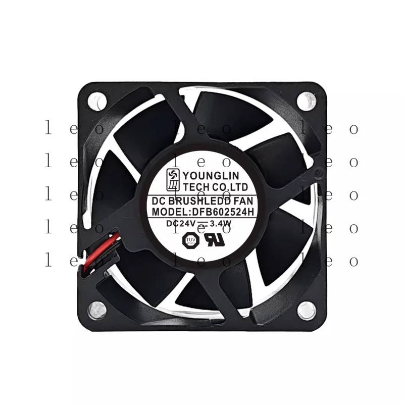Фото Вентилятор охлаждения AA для YOUNGLIN DFB602524H DC24V 3.4W 6CM, 2-проводной №1