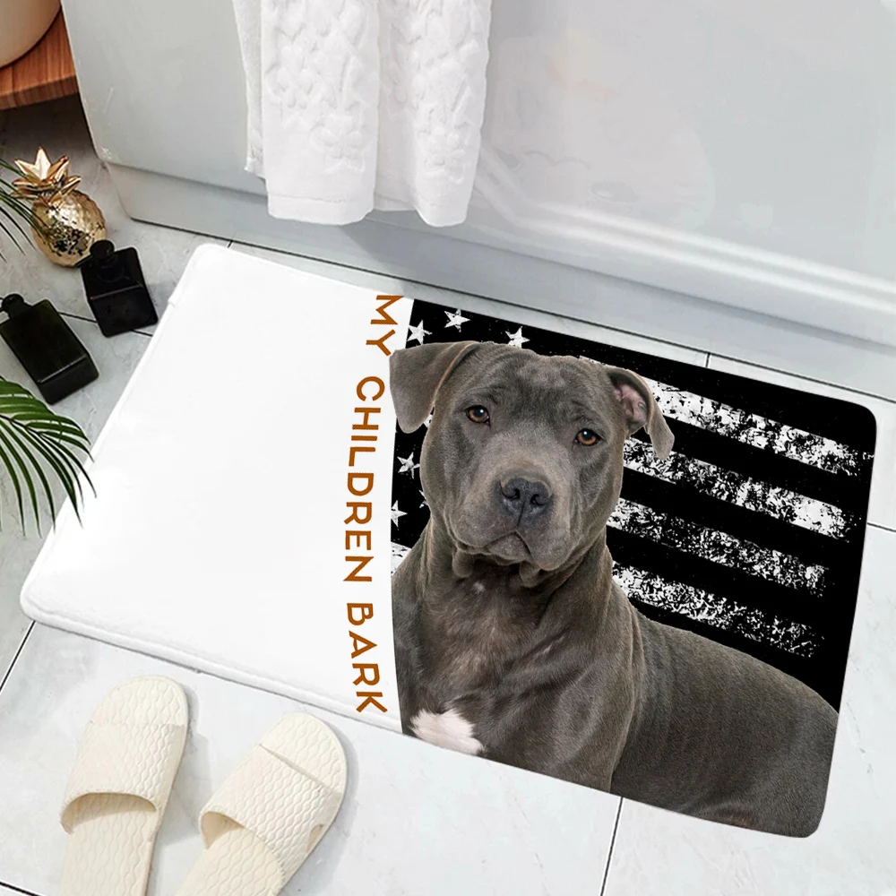 

Пожалуйста, помните, что Придверный коврик для собаки Pitbull, декоративный коврик для домашних животных с 3D рисунком, фланелевый, не искусстве...
