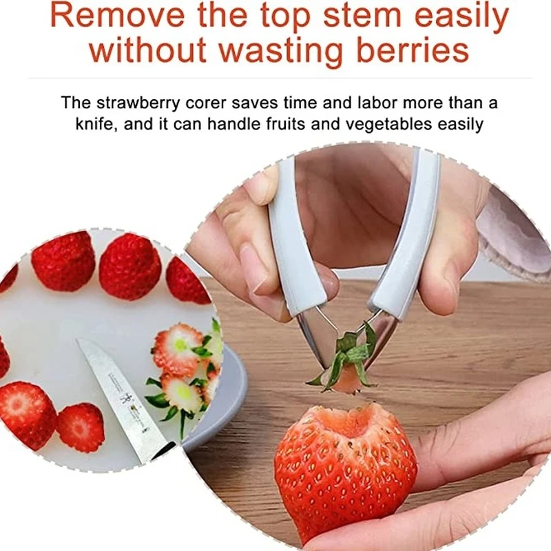 Strawberry Clip Pineapple Eye Remover Fruit Remover Kitchen Tweezers Strawberry Tomato Remover Fruit and Vegetable Kitchen Tool