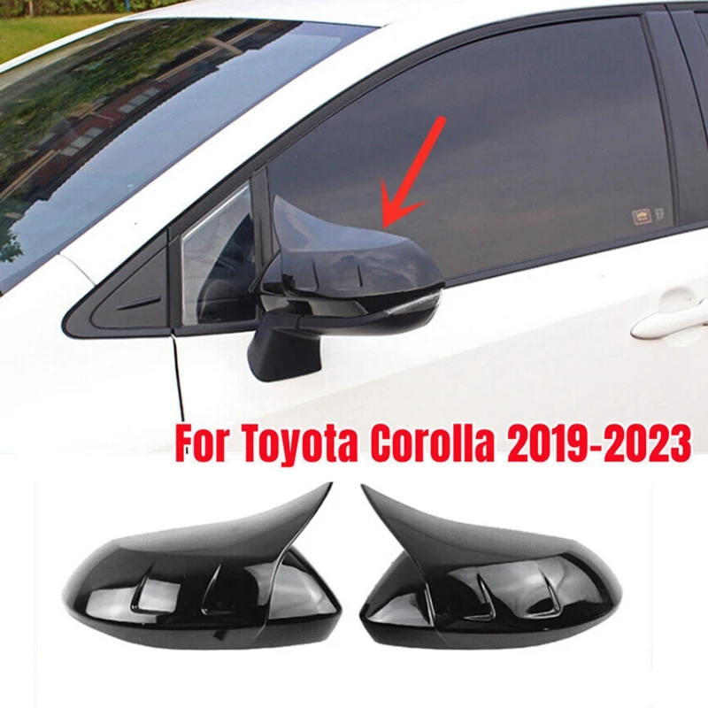 

Глянцевый черный Оксфордский рожок, боковая дверь, крышка зеркала заднего вида, отделочные крышки, детали для Toyota Corolla 2019-2023