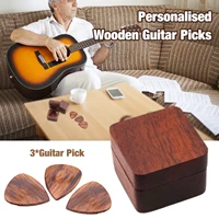 guitar pick box wooden plectrum guitar case bass picks storage container t for acoustic electric bass guitar ukulele