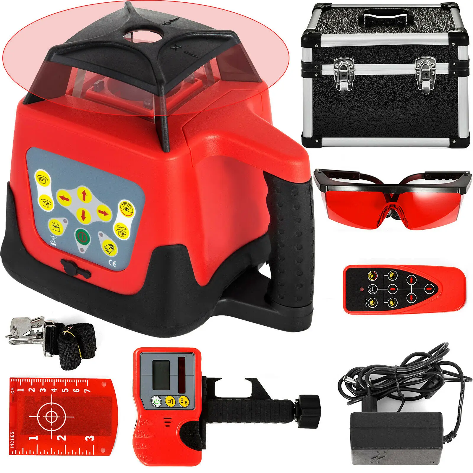 

360° Rotating Red Laser Level 500m Range Red Beam Automatic Self-Leveling