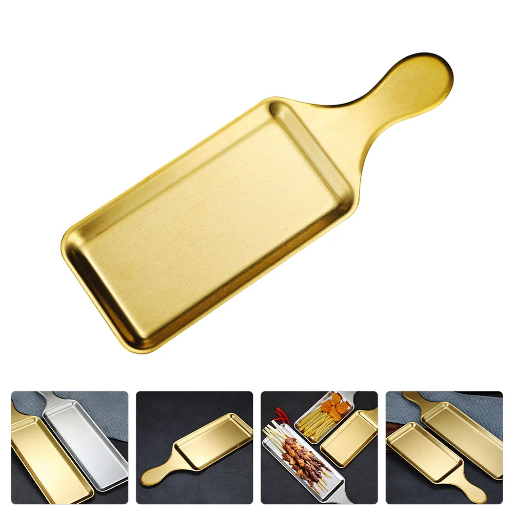 

Stainless Steel Barbecue Pan Rectangle Food Tray Salmon Plate Snack Trays Sushi Stand Container Plates Decorative Dishes