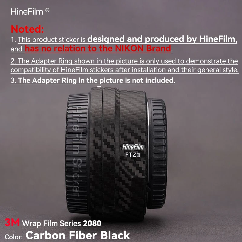Фото Наклейка-скин Hinefilm для адаптера Nikon FTZ II, защитная пленка-обертка для FTZII №2