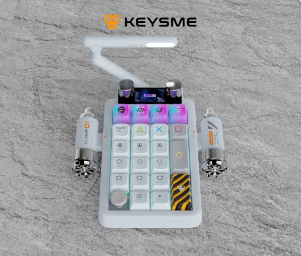 Механическая клавиатура KeysMe Lunar 02 с цифровой панелью, Bluetooth, беспроводная, с полным набором клавиш, возможностью горячей замены, цветным экраном, настраиваемая, для офиса (art.: 3920da5bf72fb) - 3920da5bf72fb