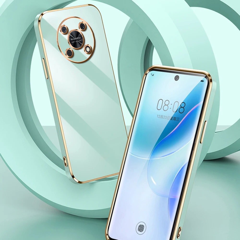 Роскошный чехол для Huawei Nova Y90 с квадратным покрытием Женский телефона