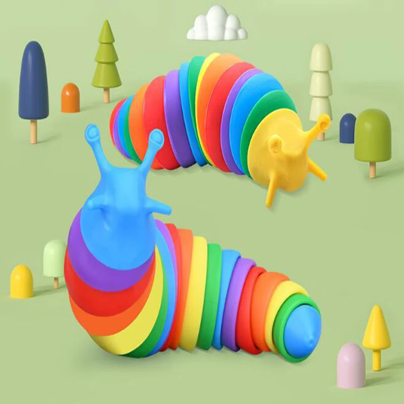 

Декомпрессионные игрушки, сжимаемые улитки, забавные игрушки, сжимаемая гусеница головоломка, декомпрессионные вентиляционные игрушки, иг...