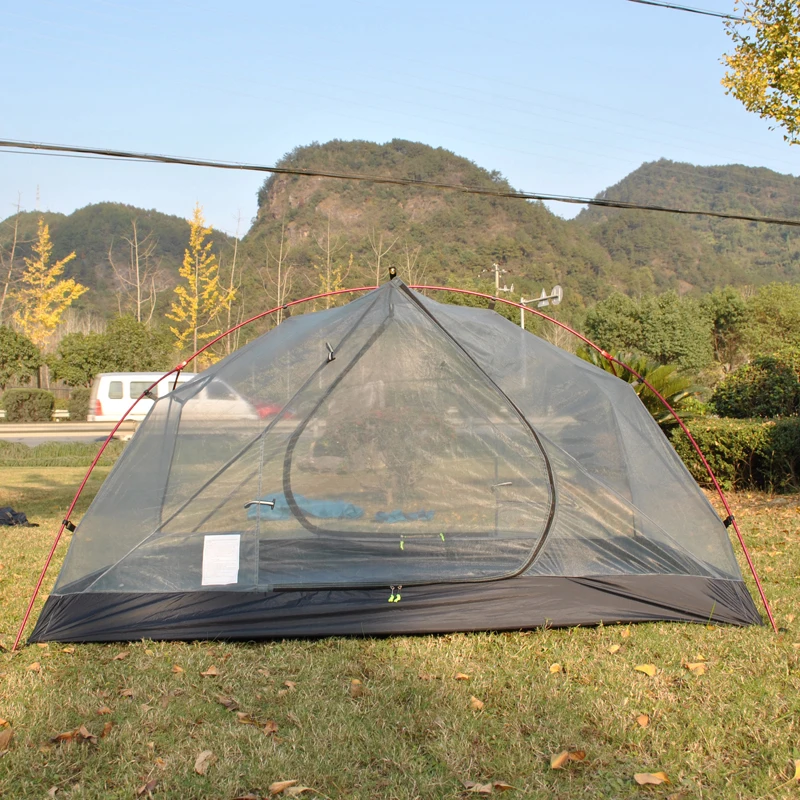 Сверхлегкая ткань с силиконовым покрытием 20D черная палатка для 2 человек