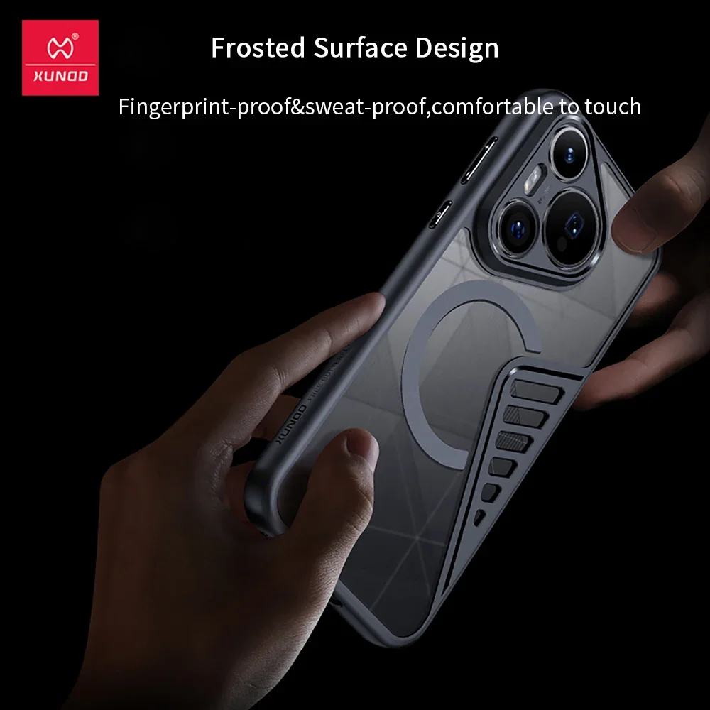 Магнитный чехол Xundd для Huawei Pura 70 Ultra Pro Plus противоударный матовый из поликарбоната