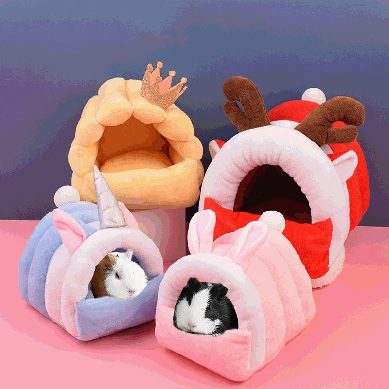 

Soft Animal Hammock Nest Ferret Rabbit Guinea Pig Rat Hamster Mice Squirrel Bed Toy Warmer Cushion House Cave Pets Supplies