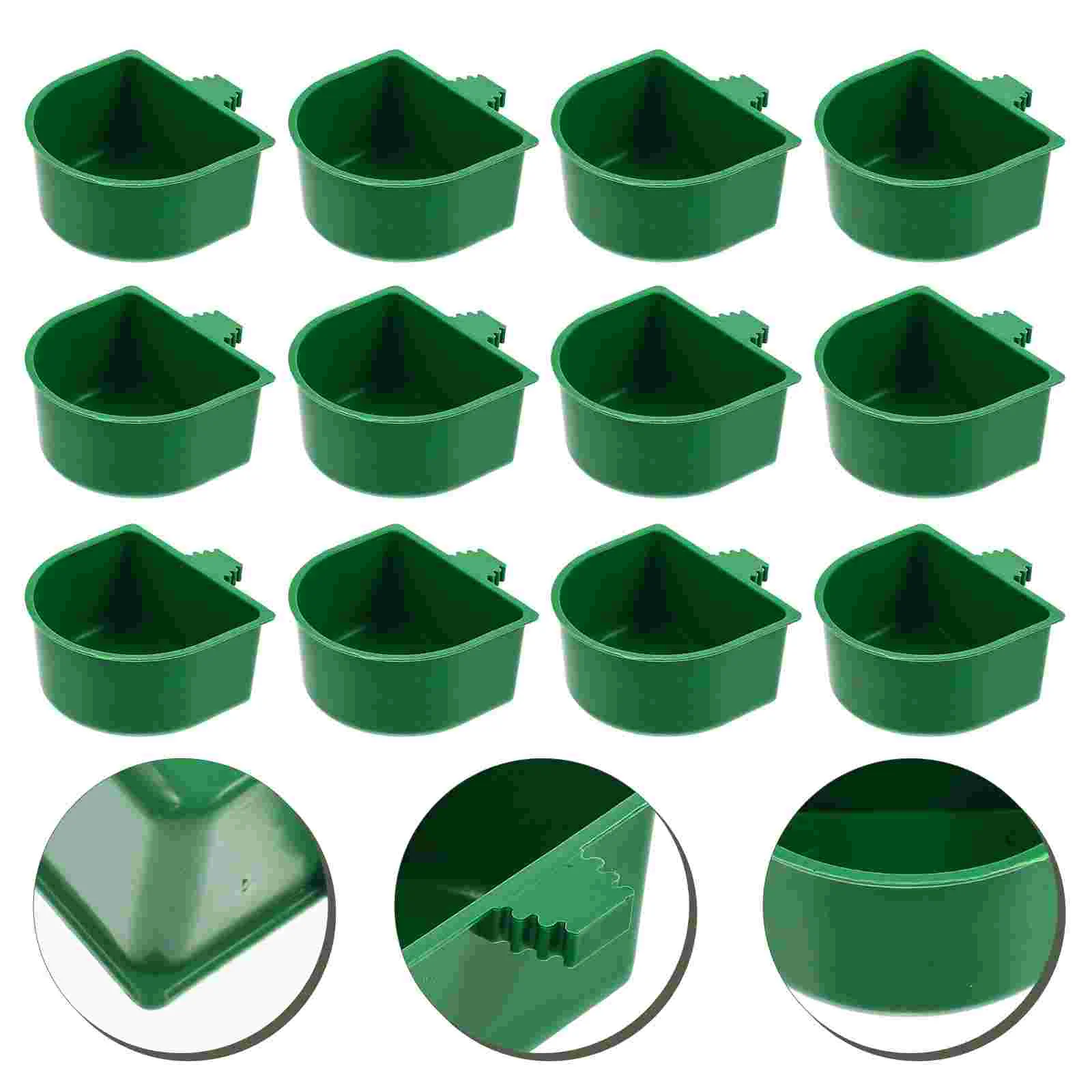 

20Pcs Universal Outdoor Reusable Parrots Bird Cage Feeder Bird Bowl Bird Feeder Bowl for Birds Parrots Cage Pets