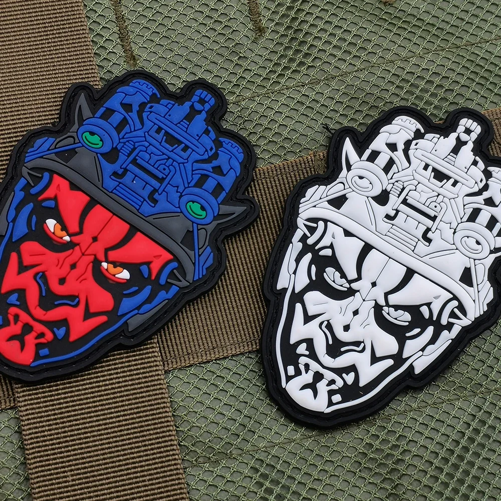 Тактическая японская резиновая маска самурая из ПВХ забавная этикетка наклейка