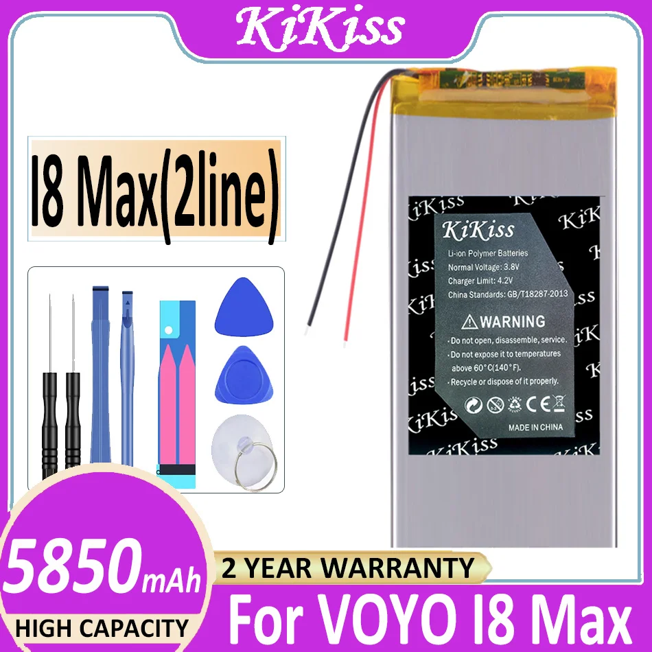 

I8 Max (2line) 5850mAh Battery For VOYO I8Max Tablet PC Accumulator 2 Wire Bateria + Free Tools