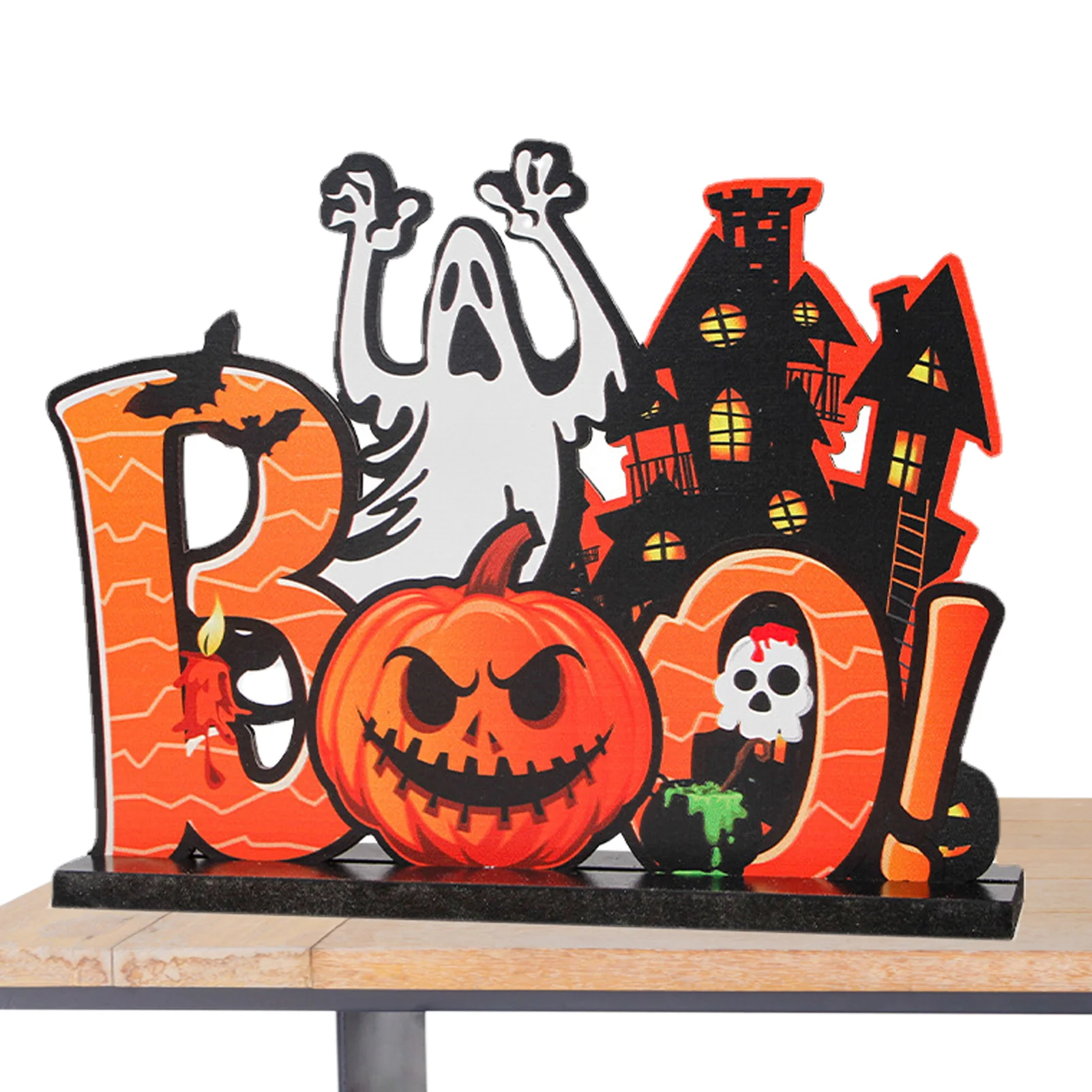 

Halloween Wooden Table Centerpiece Halloween Trick Or Treat Wooden Tabletop Boo Signs Halloween Wood Centerpiece Sign Table