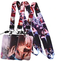 japanese anime tokyo ghoul lanyards key chain id credit card cover pass mobile phone charm neck straps accessories holiday gifts