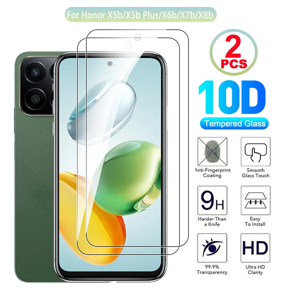 Защитное стекло для Honor X5b/x5b Plus 2 шт. защитная пленка экрана HonorX8b X5b+ X6b X7a/x7a+ X7C 4G X7b 5G