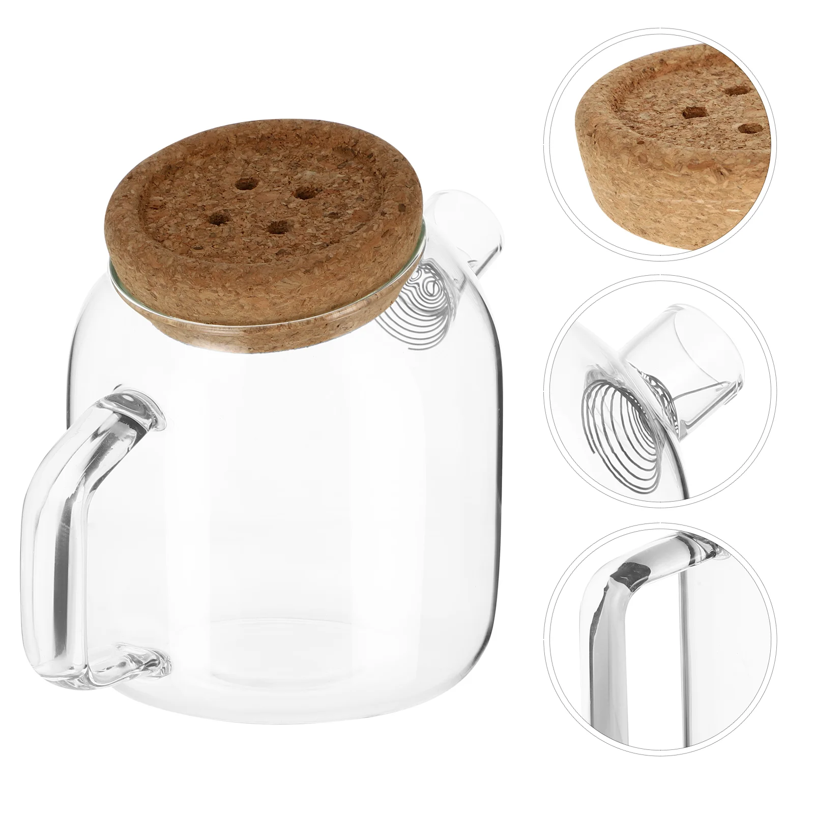 

Clear Tea Dispenser Canister Glass Sealed Jar Coffee Beans Storage Canister