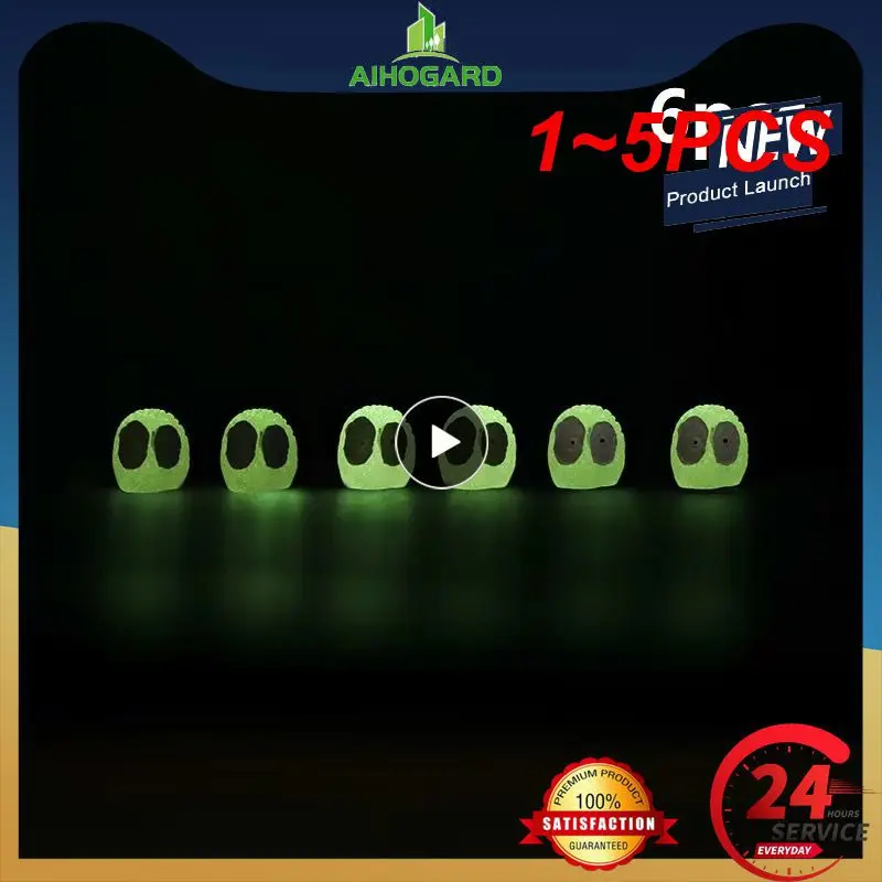 1 ~ 5 шт. милые красочные светящиеся листья пыли, микро декоративные фигурки, украшения, светящиеся миниатюрные садовые горшечные украшения