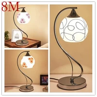 8m contemporary table lamp simple design led glass desk light fashion romantic decor for home living room bedroom