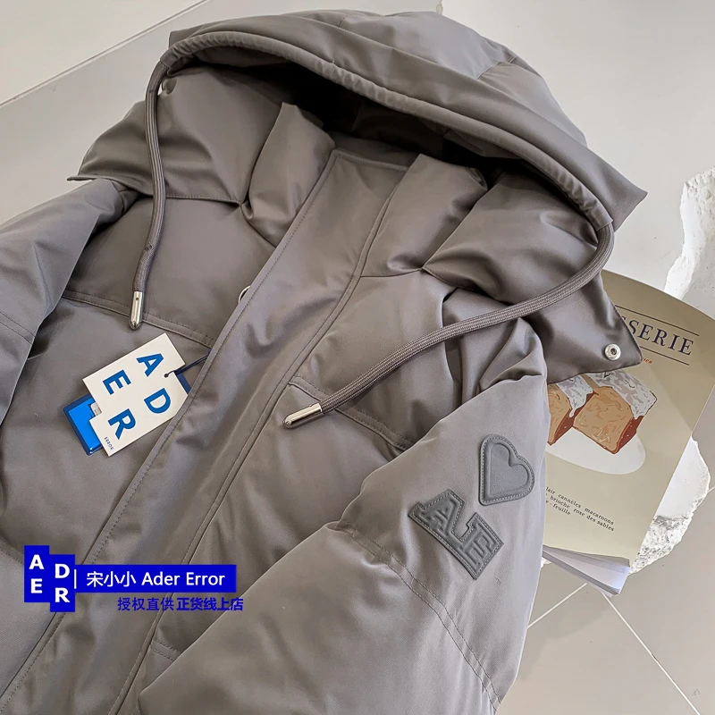 Korean high quality new oversize down jacket Autumn and winter God Grey couple white duck down hood thickened outerwear unisex