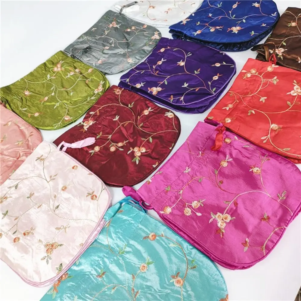 Элегантная женская мини-косметичка с цветами в этническом стиле для хранения