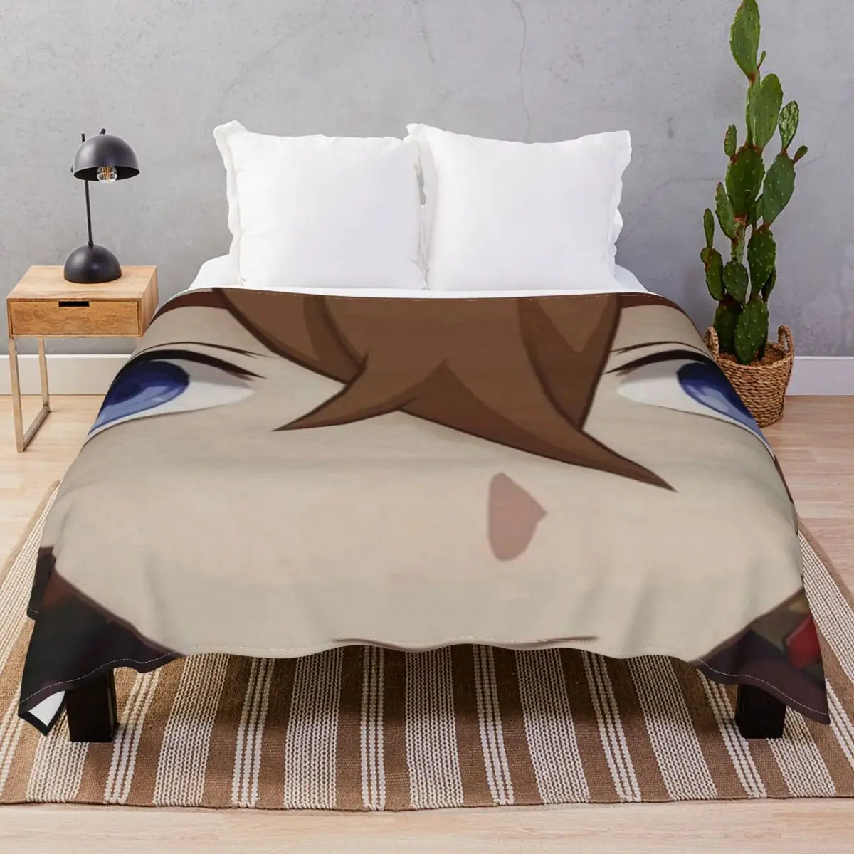 Childe Genshin Impact Blanket Flannel Plush Print Comfortable Throw Blankets for Bed Sofa Travel Office