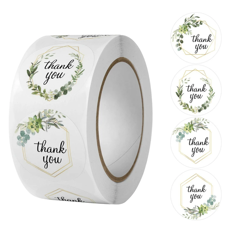 

500Pcs Flowers Label Sticker Packaging Seal Birthday Party Wedding Gift Envelope Handmade Sticker