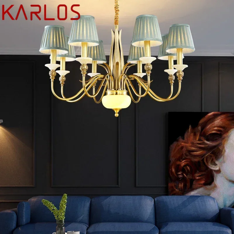 KARLOS Американский латунный подвесной светильник Роскошная гостиная Ресторан