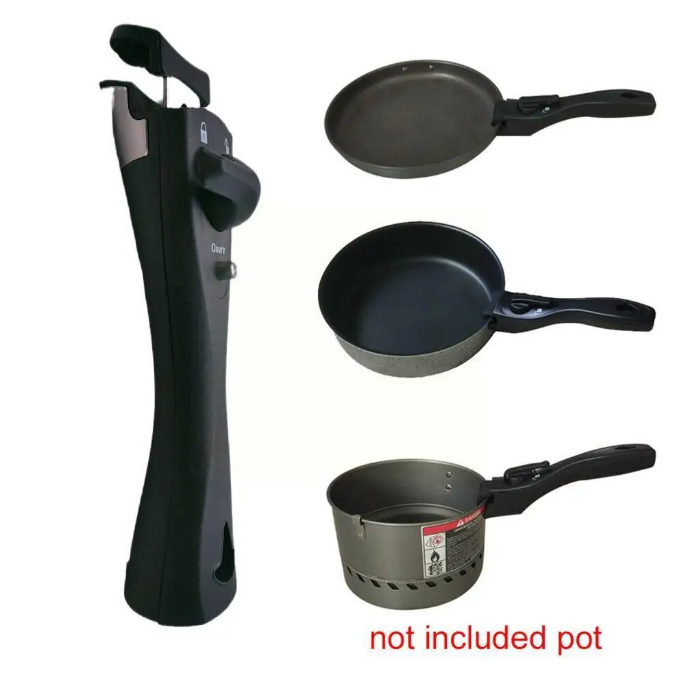 

Removable Detachable Pan Black Handle Pot Dismountable Frying Grip Outdoor Home Pan Clamp Handle Tableware Tools Clip Kitch J0J7