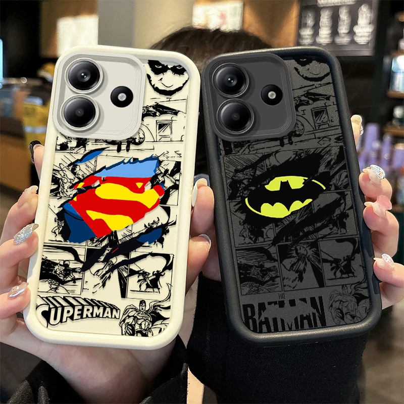 Фото Мягкий чехол B-Batman S-Superman для Xiaomi Redmi Note 14 13 12 11 10 Pro Plus 11S 10S 15 15C 14C 13C 12C 10C A3 A3X 4G 5G №1