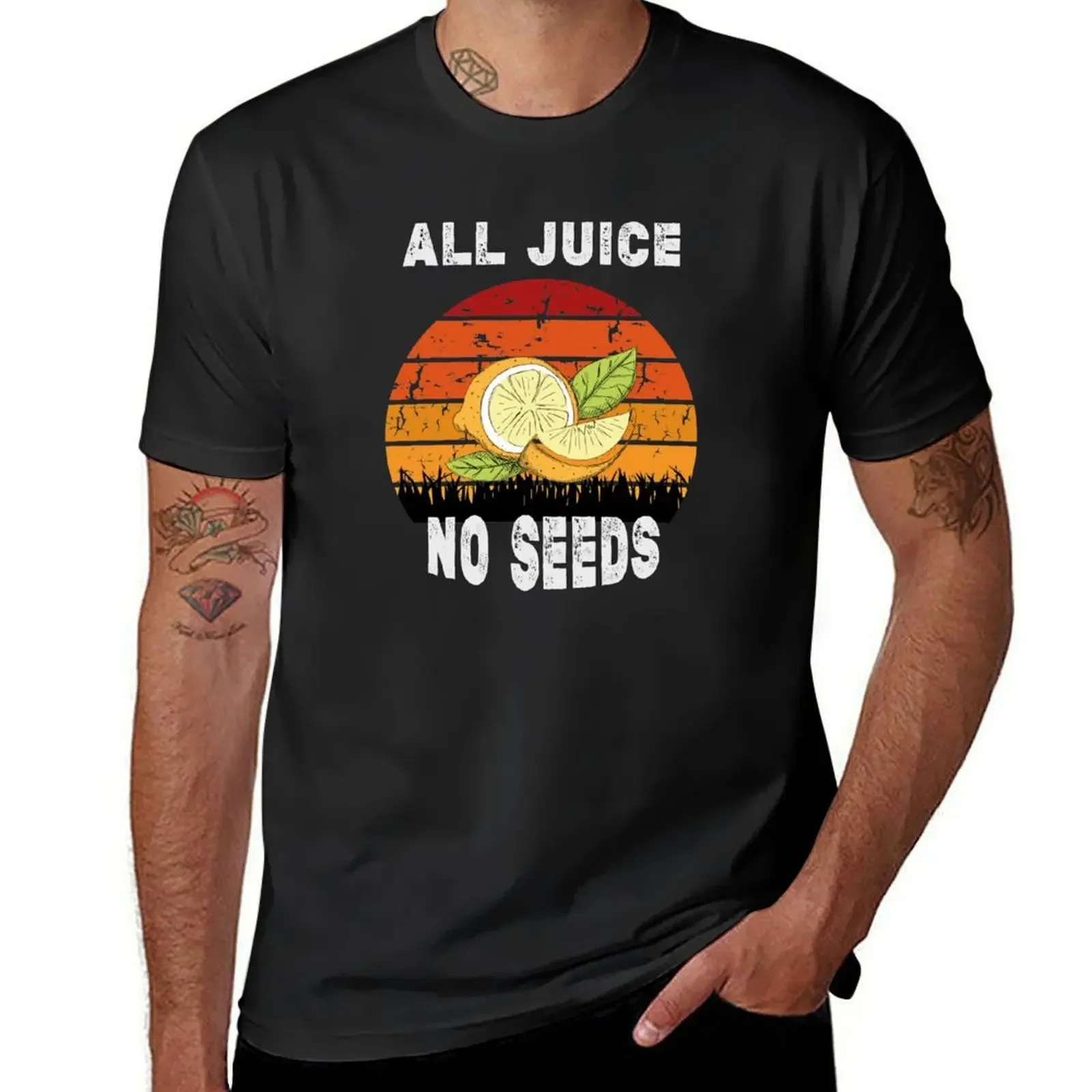 All juice no seeds T-Shirt T-shirts oversize anime t shirts Men's clothing |