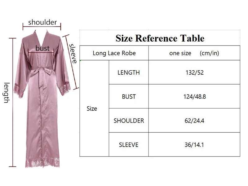 Bridesmaid Robes Long Silk Satin Robe w/ Lace Robe Bridal Wedding Robe Sleepwear Bathrobe Long Gowns for Women purple