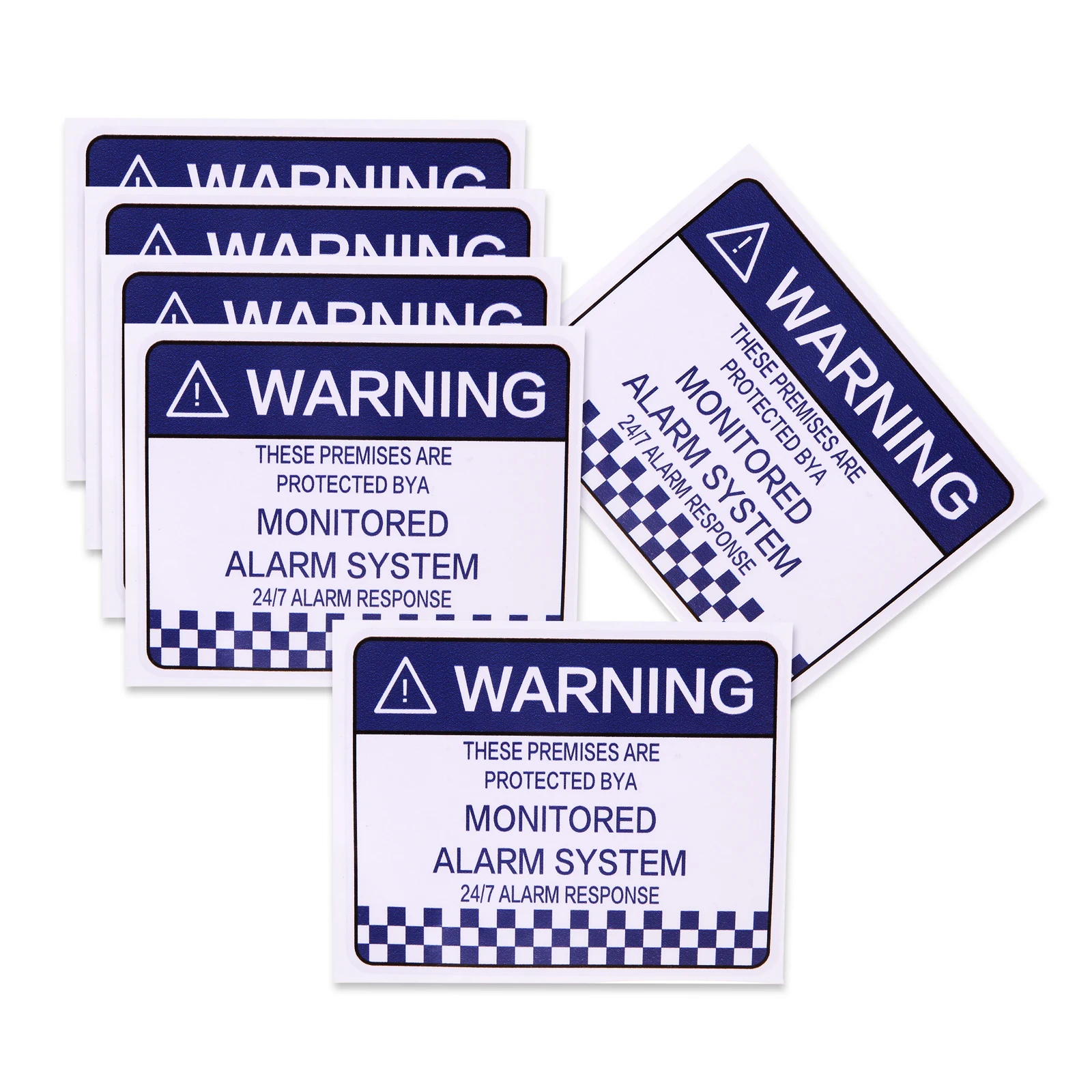 Letter Print Pvc Warning Security Stickers Self Adhesive Home Waterproof
