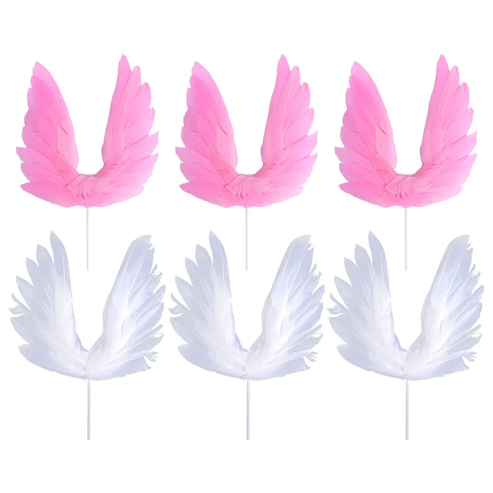 

6 Pcs Para Capacillos Para Cajas Para Cupcakessationssationss Cake Birthday Decors Girls Decoration Princess 27x19cm Feathered