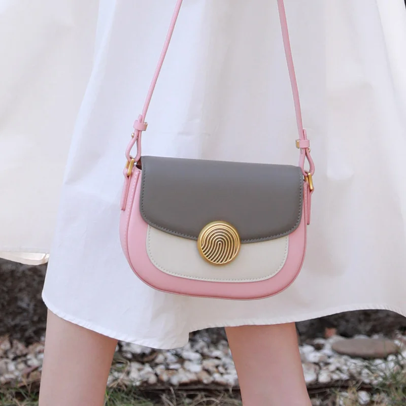 

Best Price New Design Cow Leather Saddle Handbag With One Shoulder Crossbody Bag For Women Commuting