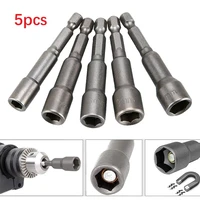5pcs hex socket socket 678910mm magnetic nut screwdriver 14 hex key set drill bit adapter for power drills impact drivers