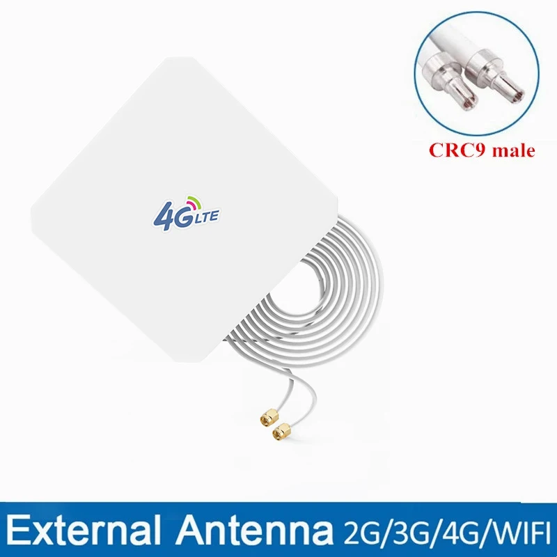 Hi-Gain 3G 4G LTE Outdoor 35dBi Directional Wide Band MIMO Wifi Antenna SMA TS9 CRC9 3 Meter RG174 Cable Antenna for Router