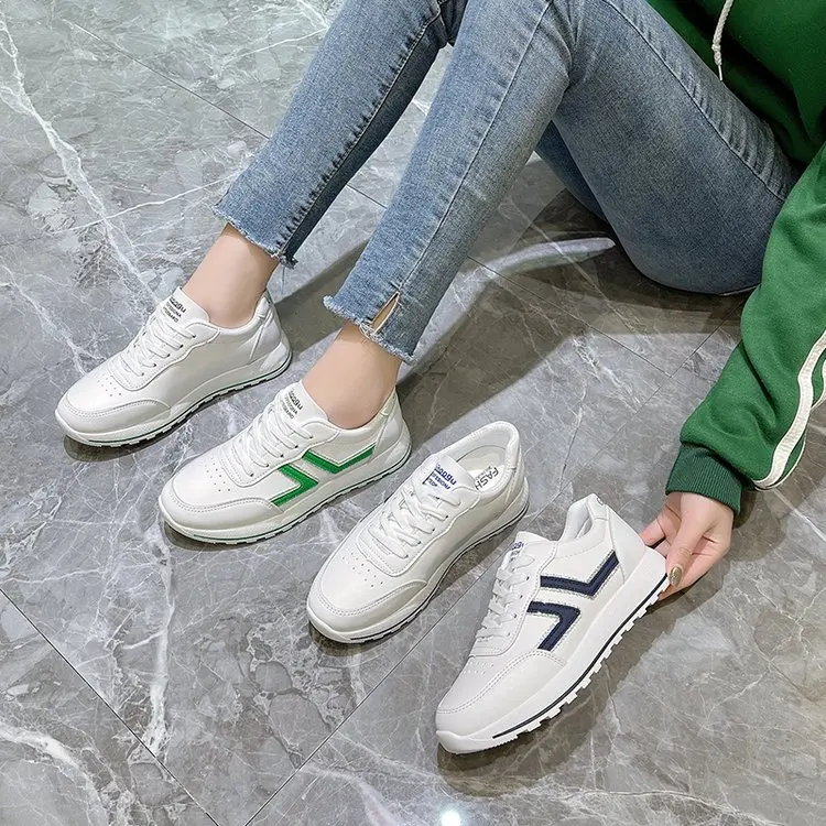 

White Leather Sneakers Sport Vulcanized Shoes ladies Comforthable Spring Sneakers Casual Shoes 2022 Fashion School Tennis