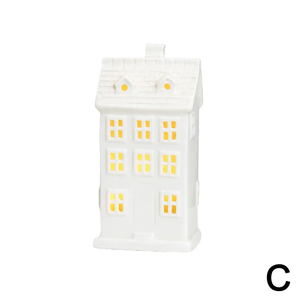 

Деревенские светящиеся керамические домики