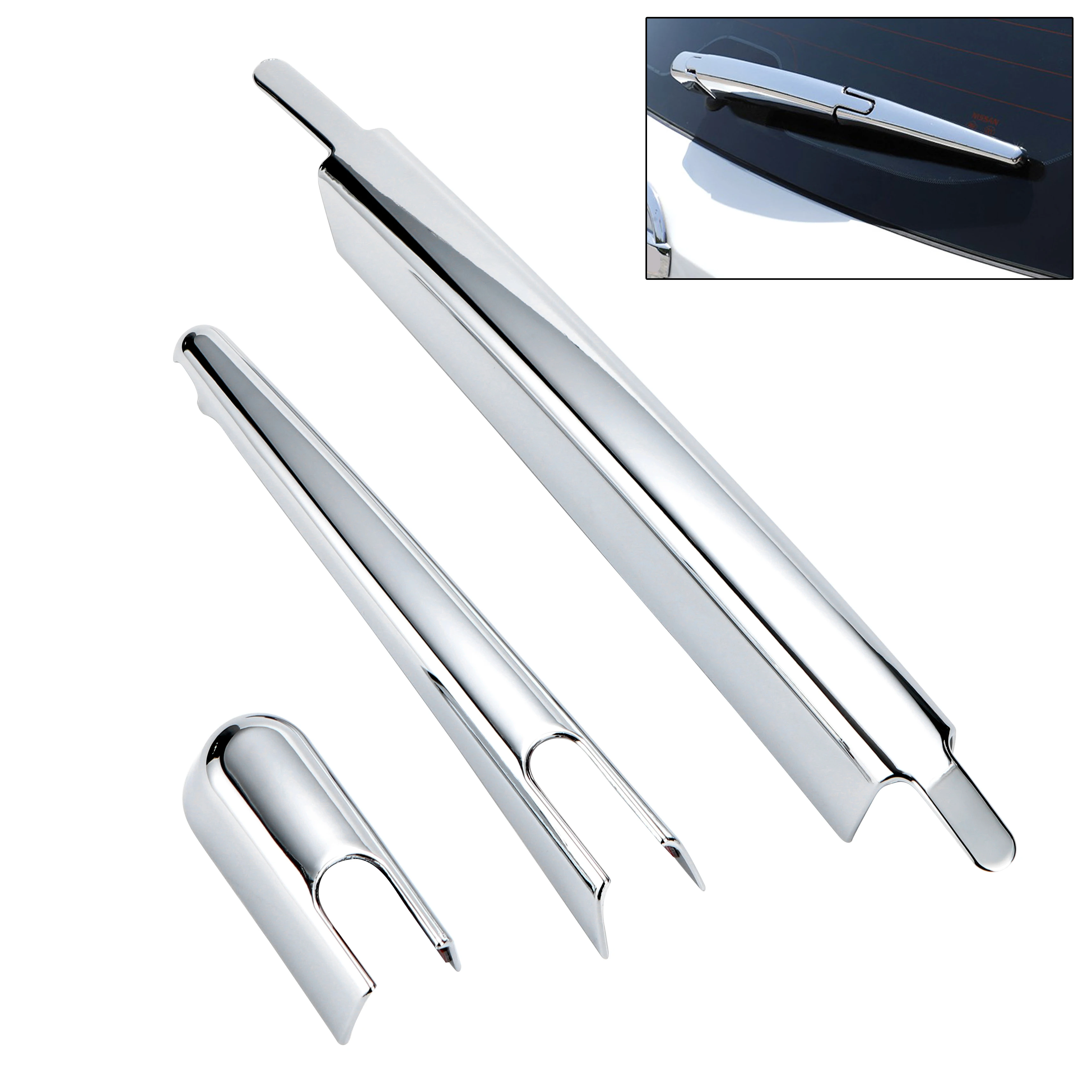 Car Rear Wiper Trim Cover Kit Rear Window Wiper Windshield Blade Decor Sticker for Nissan Rogue XTrail T32 Qashqai J11 2014-2020 Car Rear Wiper Trim Cover Kit Rear Window Wiper Windshield Blade Decor Sticker for Nissan Rogue XTrail T32 Qashqai J11 2014-2020