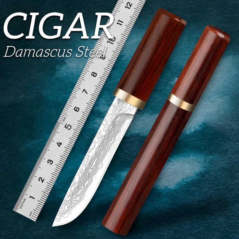 

High quality Mini Knife Damascus Steel blade EDC pocket knife Outdoor tactical defense hunting camping collection knife