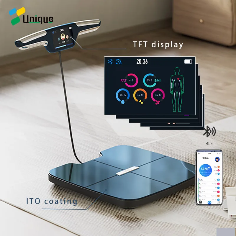 Портативный персональный анализатор жира для взрослого 8 электродов Bluetooth и Wi-Fi