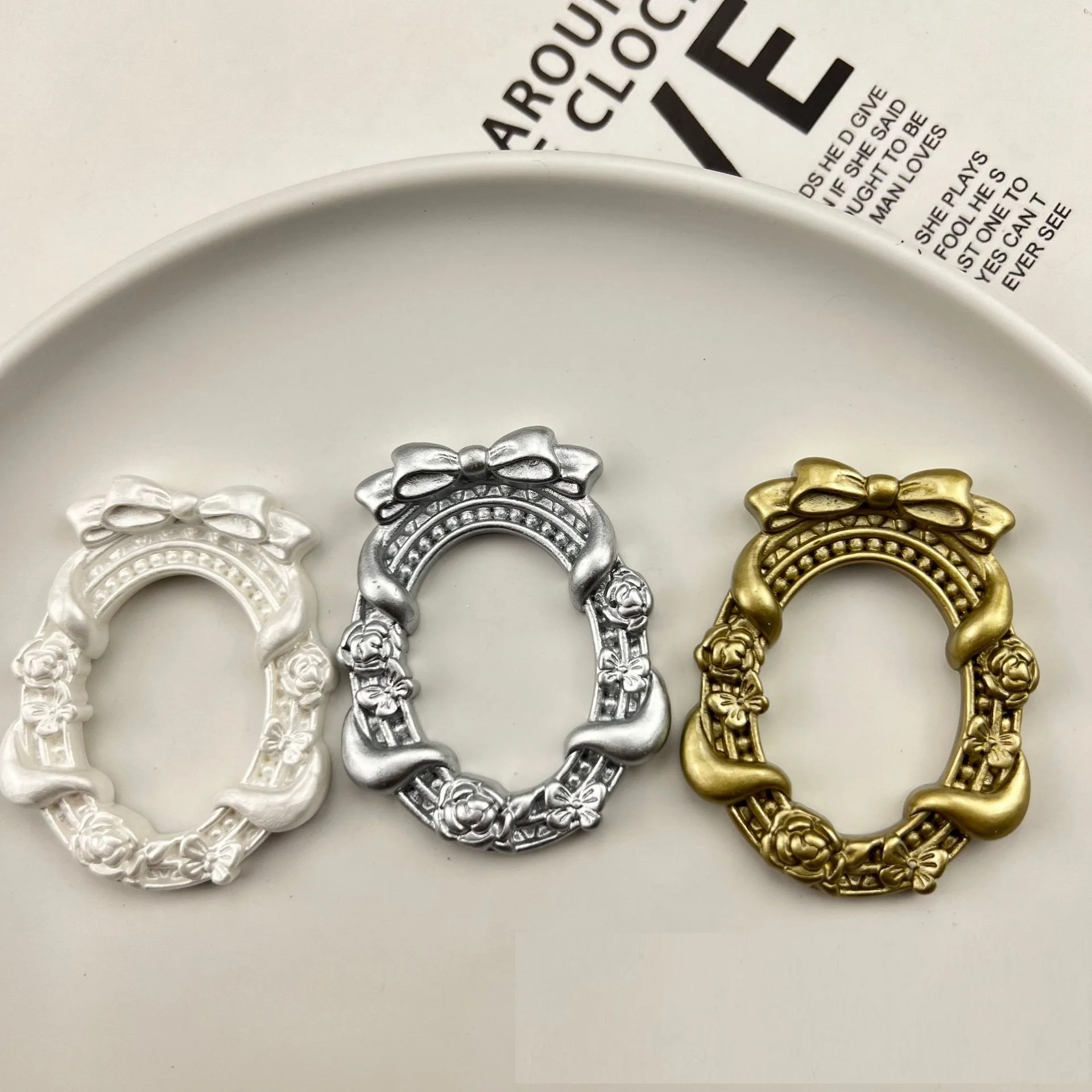 10 шт. новая овальная ретро фоторамка в стиле барокко аксессуары из смолы сделай